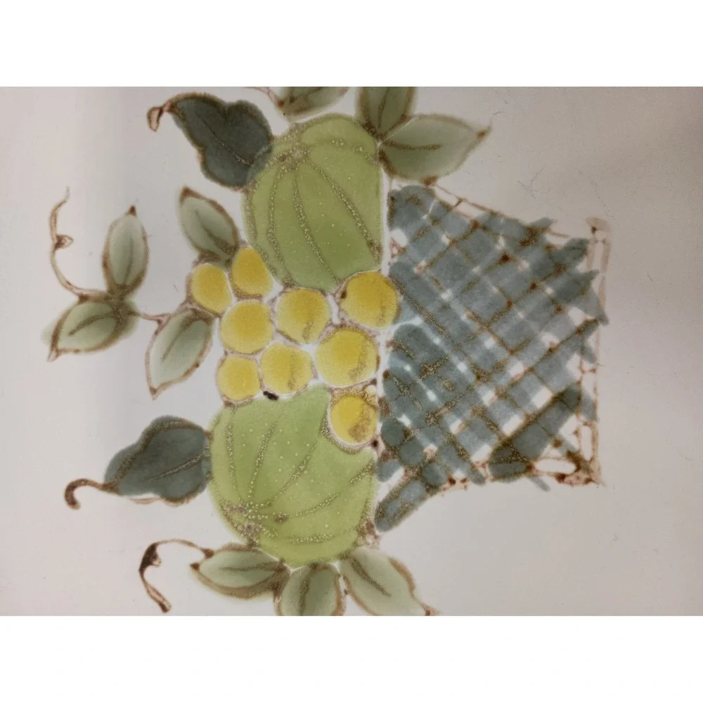 Noritake Plenty Serving Platter Vintage White‎ Fruit Basket Oval Stoneware